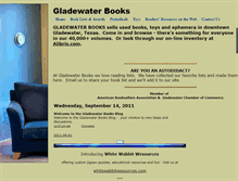 Tablet Screenshot of gladewaterbooks.com